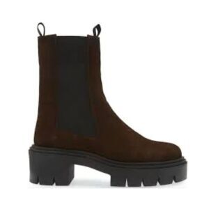 Steve Madden Brown Leather Platform Lug Boots(Size 9.5M)